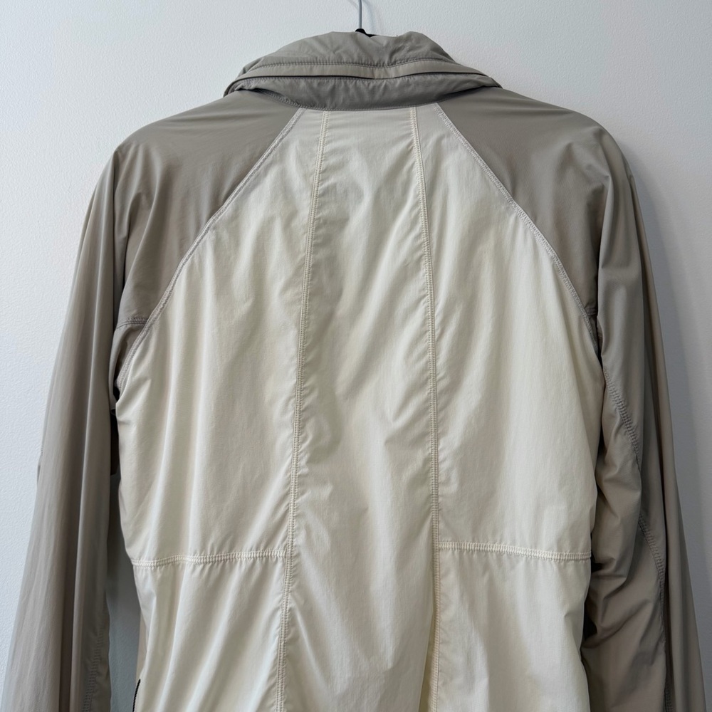 Icebreaker Affix Anorak Pullover Windbreaker Cream & Taupe Merino Wool Sz M - Picture 6 of 16